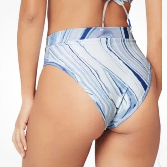 L Space Marbled Hi Waisted Bitsy Cut Bikini Bottoms - Picture 6 of 6